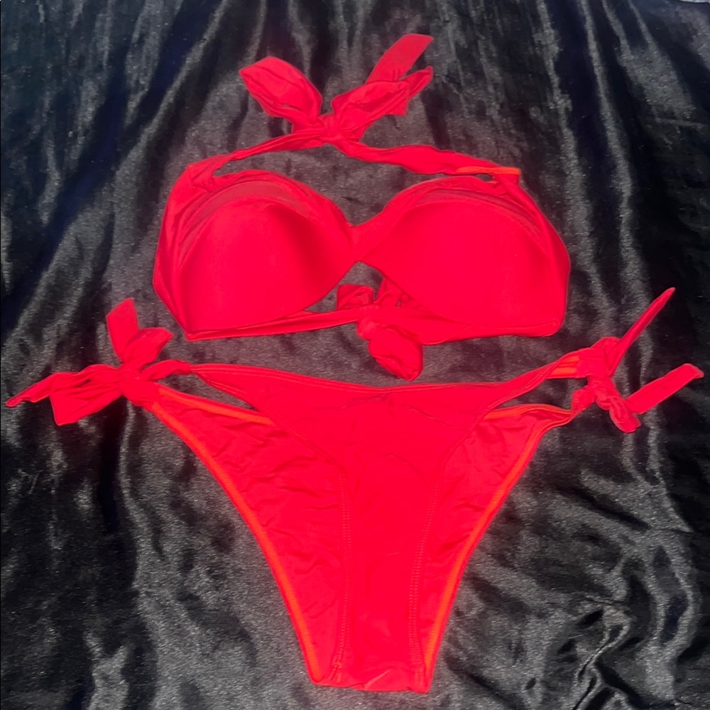 Vibrant Red Bikini Set